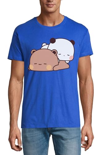 T-shirt Bubu Dudu sleeping coton homme bleu roi fini la transpiration