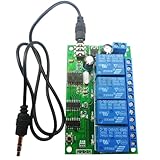 Ad22B04 Mt8870 4 Channel Relay Dtmf Tone Signal Decoder Controller Control Relay Module 12V Dc for PLC Smairt Home with 3.5Mm Cable New 2026 High for Reliable Electronic Component, Precision