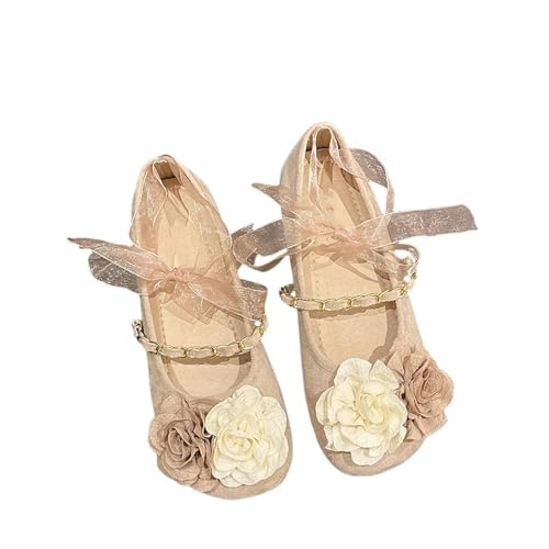 Mary Jane Shoes Women's Mary Jane Suede Slip-On Flat Rose Shoes