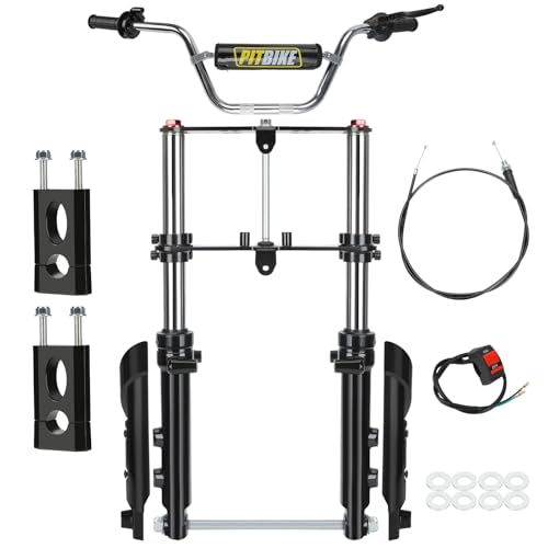 CILOYU Mini Bike Front Suspension Fork Kit Compatible with Monster Mega Moto 80cc 105cc Motovox MBX10 MBX11 Coleman CT100U Baja GMB100 TrailMaster Storm 200 Parts 7/8 Handlebar by CILOYU - Used condition - US$116.53