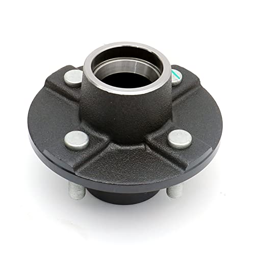 Ucut Trailer Hub Kit,4-Bolt On 4 Inch Hub Assembly, Includes (1) Square Shaft 1-1/16 Inch Straight Spindle & Bearings #TOP2