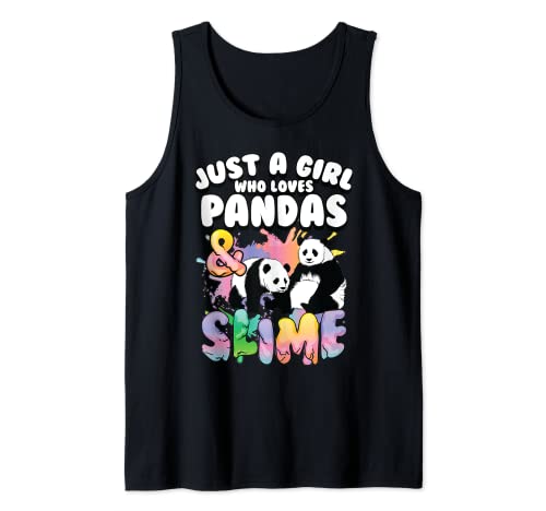 Funny Just A Girl Who Loves Pandas Slime | Regalo fresco de lodos Camiseta sin Mangas