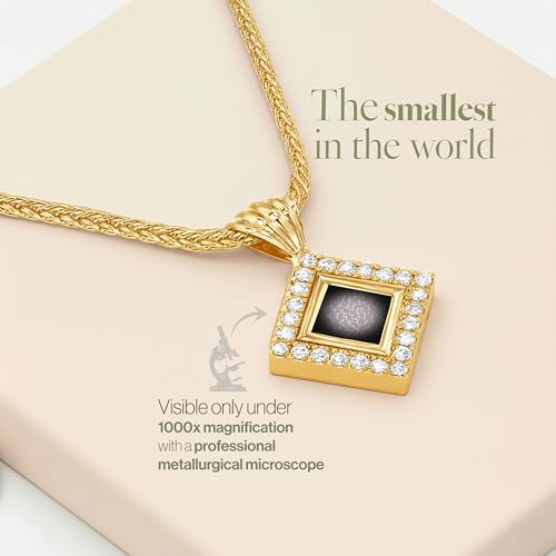 Nano Bible Jewelry Christian Necklace - Sparkling Cubic Zirconia Pendant for Women Gold Plated Silver KJV New Testament Holy Scriptures on Microchip, Religious Mother's Day Jewelry Gift Her, 18" Chain by NanoStyle - Used condition - Image 3