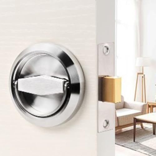Serrure de porte invisible en acier inoxydable finition argent - 3