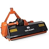 Titan Attachments 3 Point 72' Flail Mower with 16' Hydraulic Side Shift, PTO Powered 45-55HP Mowing Attachment for Cat 1 Tractors and Loaders, Replaceable Forged Hammer Blades (Cutting Width: 60')