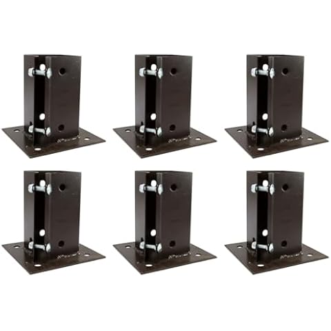 6 x Swiftpost Bolt Down Fence Post Holders Cover