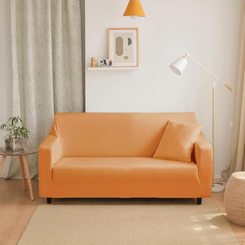 Stretch Sofa Slipcover,Polyester,Non-Skid Foam & Elastic Bottom,Universal Pet Protector,T-2 Seater (1Seater（90-140cm）)