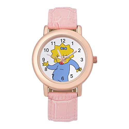 A4 シンプソンズ 可愛い 安い 女子 レザー 腕時計 レディース ガールズ 学生 PANMAX 誕生日 プレゼント キャラクター グッズ 成人式 新学期