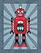 Adorable Robot Poster Set; Kids Room Decor; Four 11 x 14 Poster Prints