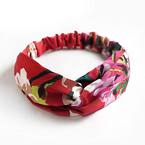 Idoll Boho Headbands For Women, Silk Elastic Satin Hairband Vintage Floral Printed Paisley Bandana Fashion Headwraps Hair Band Accessories For Women Girls, 6 Packs #TOP1