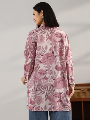 Image of Libas Printed Cotton A Line Kurti Suit
