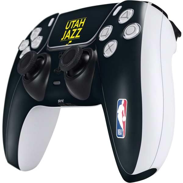 Skinit Decal Gaming Skin Compatible with PS5 Controller - Officially Licensed NBA Utah Jazz Standard - Black Design