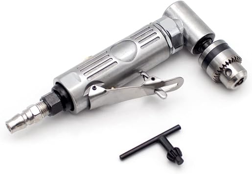 Pneumatic Drill 90 Degree Elbow Air Drilling Machine High Speed Right Angle Punch Drill Chuck 0.6-6.5MM 15000RPM