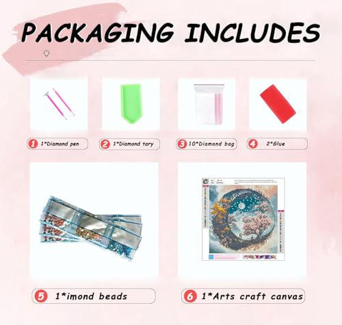 50% Off 5D Moon Tree Diamond Painting Kit for Adults - 12x12 Inch - Image 6