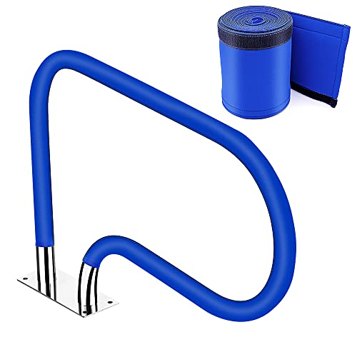 Pool Handrail Cover, 4 Feet Swimming Pool Hand Railing Covers Slip Resistant Safety Hand Rail Grip Handles Sleeve Anti-Scald For Swimming Pools Inground Ladder Handrails Cover Grips-Blue #TOP25
