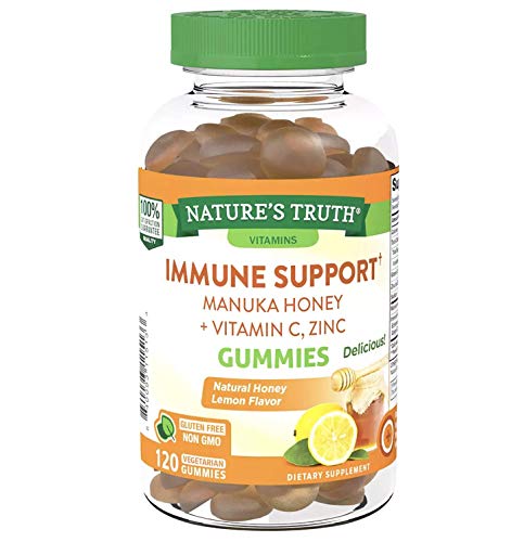 Nature's Truth Vitamin C Gummies with Zinc | 120 Count | Vegetarian, Non GMO & Gluten Free | by Natures Truth, n/a, Honey Lemon Flavor, 120 Count