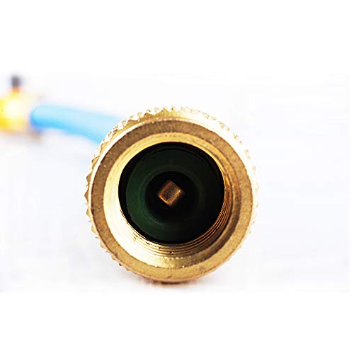 R134a Refrigerant Charging Hose to Refrigerator, AC Recharge Hose, Can Tap with Gauge - R134a Can to R-12/R-22 port - Thumbnail 7