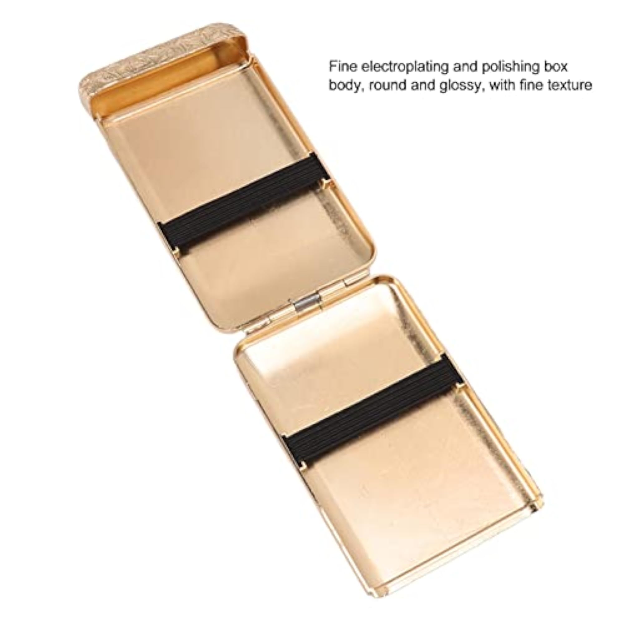 3D Relief Pattern Cigarette Storage Box, Gold for 20 Cigarettes