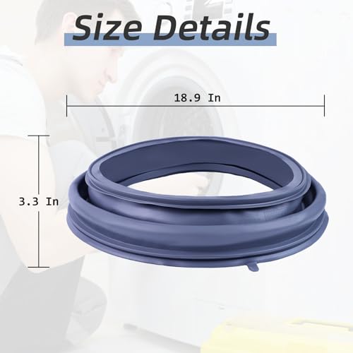 W10290499 W10300559 W10381562 Washer Door Boot Seal Gasket Bellow Diaphragm for Whirlpool, Inglis, Maytag & Amana WFW9150WW00 WFW9151YW00 WFW9250WW00, Replace# PS11753988 AP6020669 PS3632809 2229552 by FHRHRY - Used condition - Image 6