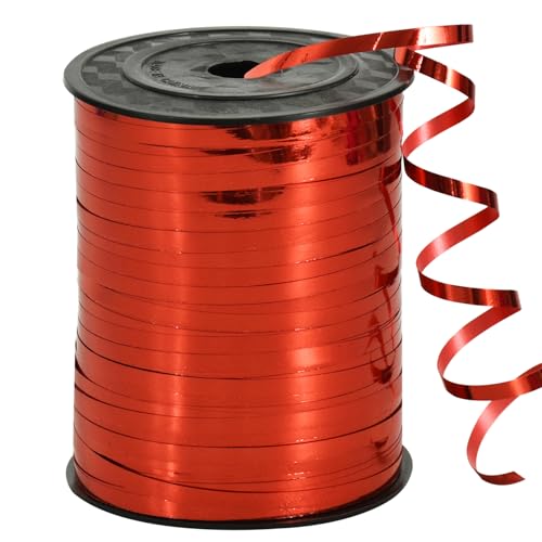 TONIFUL 500 Yards Shiny Red Curling Ribbon Balloon String Gift Wrapping