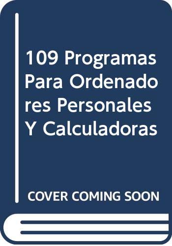 Portada de Ciento nueve programas para ordenadores personales y calcula