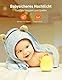 sympa Nachtlicht Kinder Baby Stilllicht Dimmbar mit 8 Farbwechsel, 1H Timer, Speicherfunktion, Bergsteigerhaken, Typ-C-Ladeanschluss Silikon LED Nachttischlampe Ei zum Stillen Schlafen (Weiß)