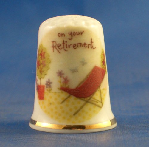 Birchcroft China Birchcroft Porcelain China Collectable Thimble - Retirement