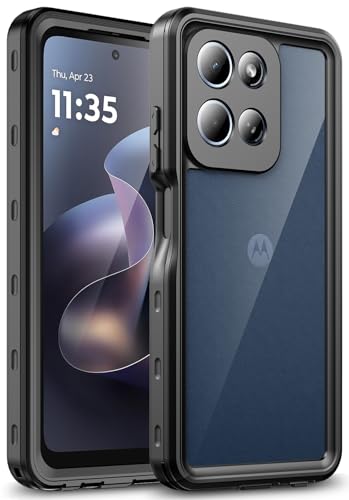 for Motorola Moto G 2026 / G Play 2026 Phone Case with Built-in Screen Protector, Waterproof Case Rugged Full Body Underwater Dustproof Shockproof Drop Proof Protective Cover, Black