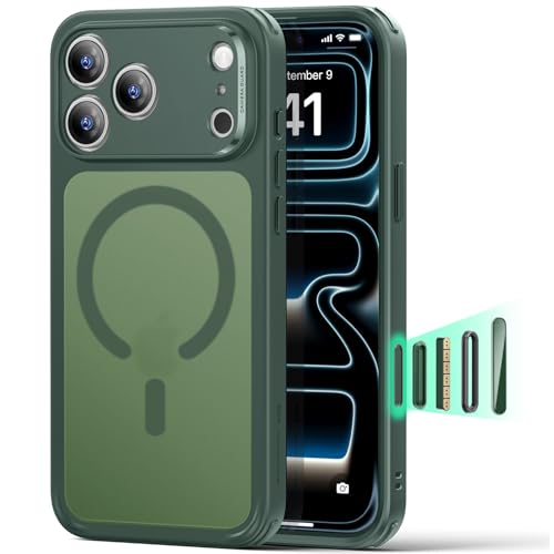 ESR for iPhone 17 Pro Max Case, Camera Control Cover, Compatible with MagSafe, Shockproof Military-Grade Protection, Magnetic Phone Case for iPhone 17 Pro Max, Classic Hybrid Case, Frosted Green by ESR - Used condition - US$6.30