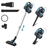 INSE Corded Stick Vacuum, 600W Powerful Corded Vacuum Cleaner, 6-in-1 Corded Stick Vacuum Cleaner for Home - Blue