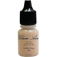 Glam Air Airbrush Makeup Foundation Water Based Matte M6 Golden Beige Ideal for Normal to Oily Skin 0.25oz