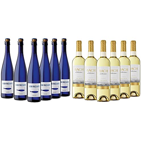 Bach Frizzante - Vino de aguja, 100% Moscato - Caja 6 botellas 75cl & Viña Extrísima - Vino Blanco Semidulce - Caja 6 botellas 75cl