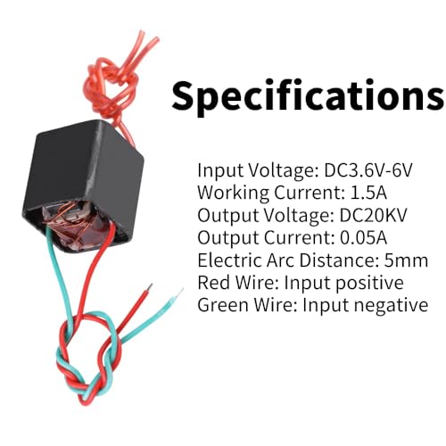 Image of High Voltage Generator,Miniature DC 3.6~6V to 20KV High Voltage Transformer Boost Step up Inverter,Arc Generator Transformer Module for High Voltage Experiment Teaching