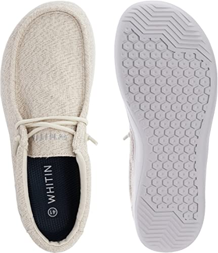 Whitin Women's Extra Wide Barefoot Minimalist Shoes Slip-On Zero Drop Loafer Size 10W Deck Boat Nurses Moccasin Casual Stretch Road Running W86 Walking Comfortable Ladies Fashion Sneakers Beige 41 #TOP5