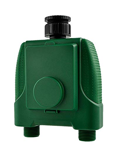 PWT-7D Dual Outlet Hose Water Timer Sprinkler Timer Automatic Valve with Rain Sensor Included - Thumbnail 2