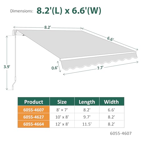 Mcombopatioawning8x7feetsunshadecanopyformanualretractableawnings4607darkgrey8x7ft  Urban Country Home Decor Mcombo patio awning 8×7 feet sunshade canopy for manual retractable awnings 4607 dark grey 8x7ft  urban country home decor