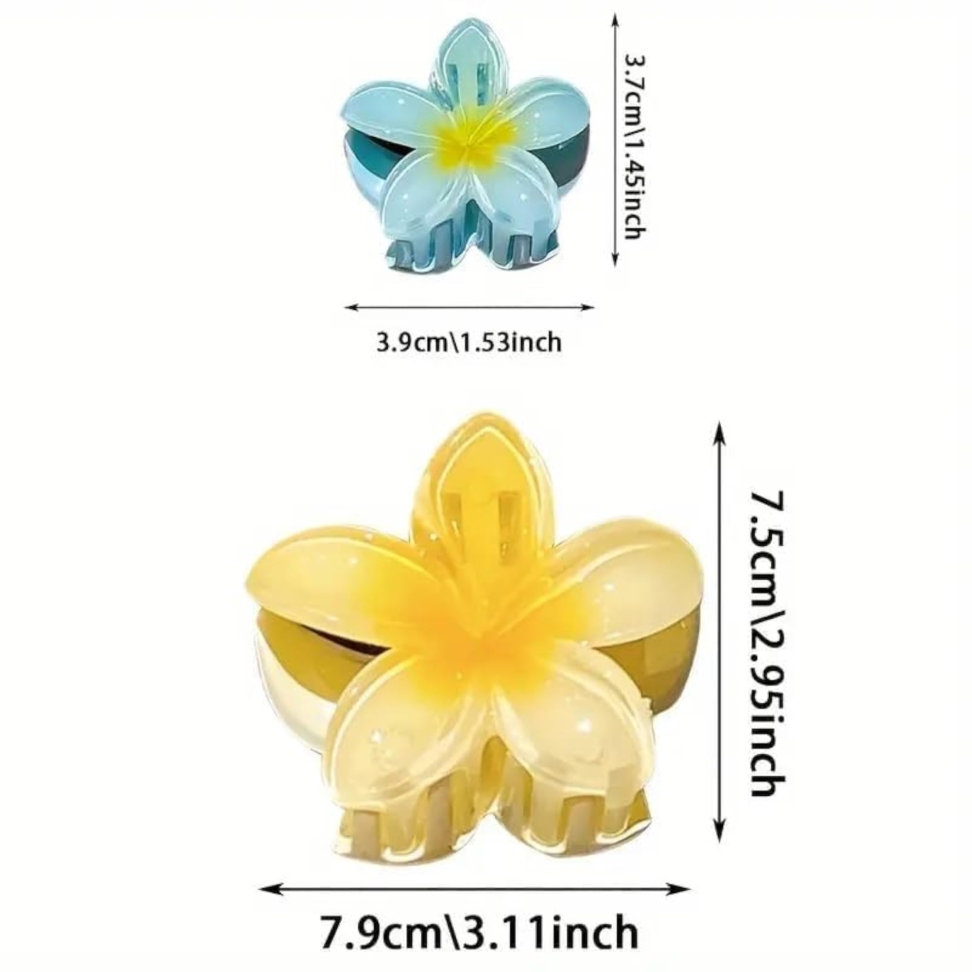 Flower Hair Claw Clip Set for Women, 6 Pcs