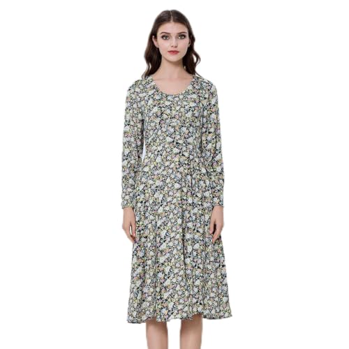 Robe midi à imprimé Liberty fleurie robe d'été mi-longue
