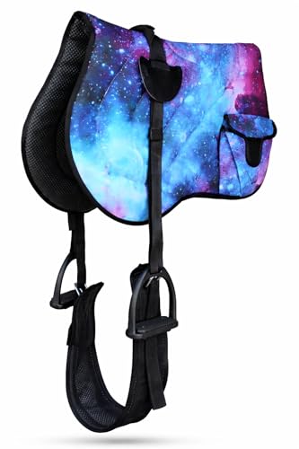 CHALLENGER Horse Neoprene Padded Anti-Slip Breathable Galaxy Bareback Saddle Pad 39TS25
