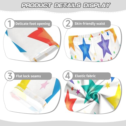 Toddler Girls Leggings Printed Yoga Pants Leggings Pink Green Blue Star for Kids3