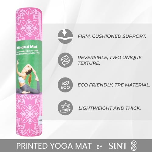 Tapete de ioga – Tapete premium reversível de 6 mm extra grosso e grande antiderrapante para exercíc