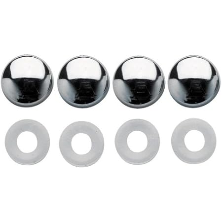 Custom Accessories 93381 Chrome Bolt Cap for License Plate Fastener, (Set of 4)
