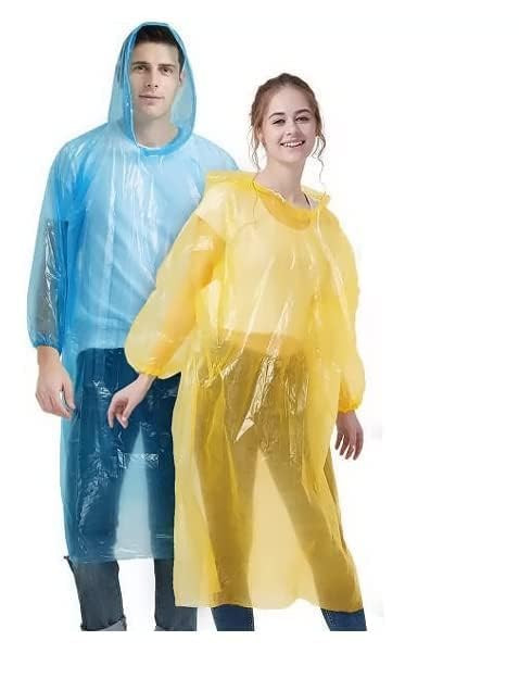 Unisex Disposable Rain Card for Emergency Use Waterproof with Smallest Pocket Size| Easy to Carry & and Reusable 2 to 3 time wear Thin Plastic Multicolor Free Size (2) Multicolour-picture-16