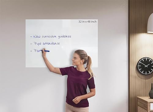 Image of WallDesign Vinyl 32X4Ft Whiteboard Writing Film - Instant Whiteboard Film - Ideal For Office, Home, Kitchen, School - For Planning, Work, Studies