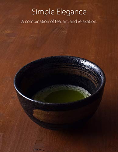 Premium Japanese Ceremonial Matcha Green Tea Chawan Bowl Full Kit Matcha Whisk Set with Accessories and Tools Bamboo Chasen Matcha Whisk Scoop and Holder (MONO)