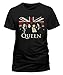 Produktbild Queen Herren T-Shirt Vintage Union Jack schwarz