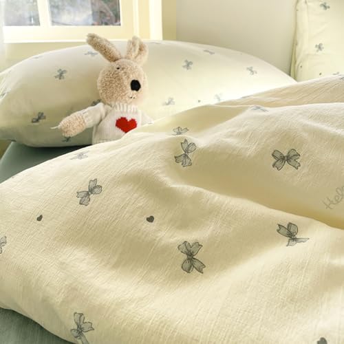 Nayoroom Bettwäsche 155x220 Schleifen Mädchen Bettbezug Kissenbezug 80x80cm – Ansicht 7