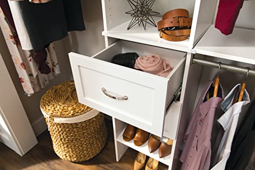 Image of ClosetMaid SuiteSymphony Wood Closet Drawer, Add On Accessory, Shaker Style, For Storage, Closet, Clothes, 16.65 inch x 9.96 inch Size for 16 in. Units, Pure White