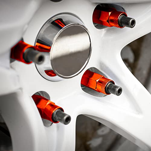 Image of Dorman 713-385E Red Open End Knurled Wheel Nuts Compatible with Select Models, 20 Pack