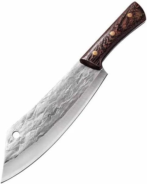 Meat Cleaver,Cleaver Knife 8 Inch Forged Meat Cleaver Kitchen Knife Butcher Knife Meat Chopping Cleaver Handmade Chef Boning Knife
